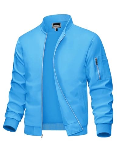 MAGCOMSEN Men's Lightweight Casual Windbreaker Jacket with 5 Pockets