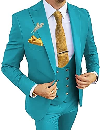 Wangyue 3-Piece Slim Fit Suits for Men