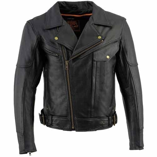 Milwaukee The Legend Classic Black Premium Leather Motorcycle Jacket