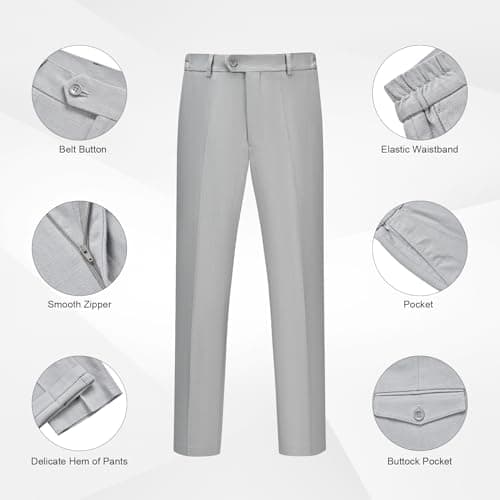 WULFUL Men's Slim Fit Suit Set for Party, Wedding & Business