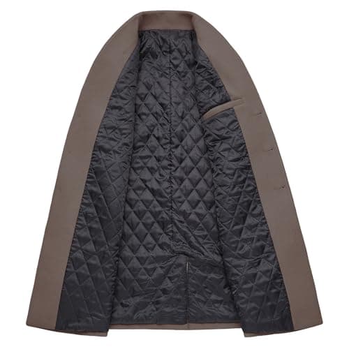 WULFUL Men's Slim Fit Wool Trench Coat Winter Coat