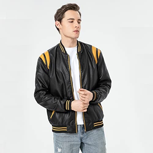 Chuida Mens Lightweight Leather Jacket for Motorcycle Riding and Casual Wear
| Chuida Mens Stand Collar Faux Leather Bomber Jacket Perfect for Summer and Fall
| Chuida Mens Lightweight Leather Jacket - Stylish Stand Collar Design for Motorcyclists