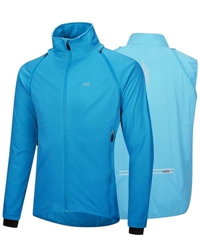 Men's Waterproof Long Sleeve Cycling Jacket 33,000ft Reflective Vest