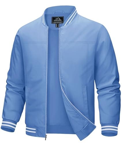 MAGCOMSEN Men's Lightweight Bomber Jacket Zip-Up Windbreaker