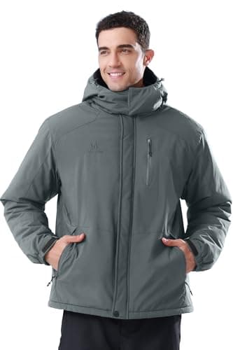 CAMELSPORTS Mens Winter Waterproof Snow Ski Jacket with Faux Fur Hood
