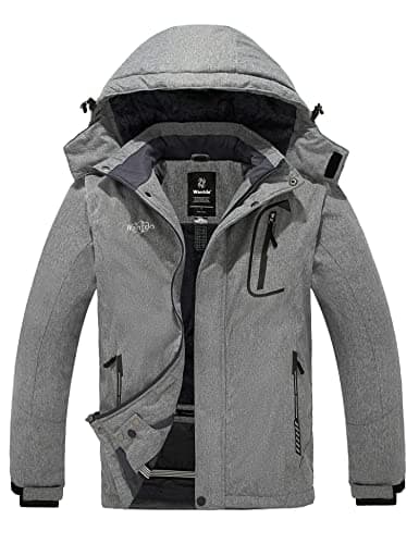 WantDo Men's Waterproof Warm Winter Snowboarding Jacket with Hood