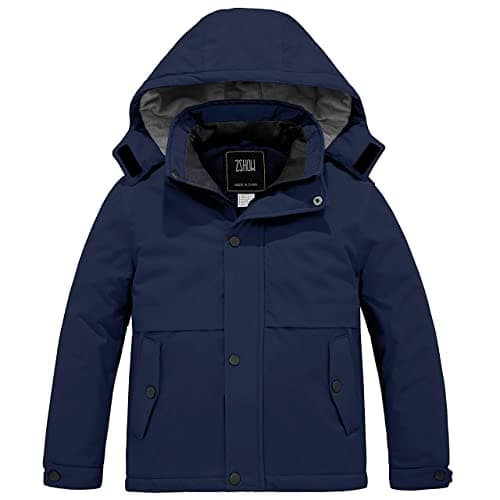 ZSHOW Boys' Waterproof Ski Jacket with Hood and Fleece Lining