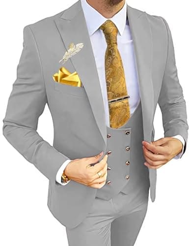 Wangyue 3-Piece Slim Fit Suits for Men