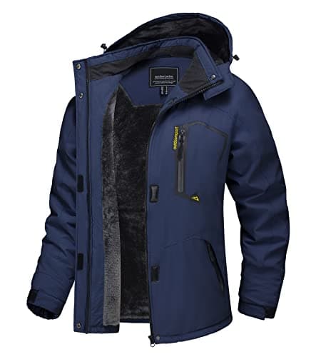 TACVASEN Women's Winter Waterproof Ski Jacket with Hood and Fleece Liner