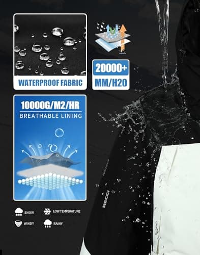 Pioneer Men's Waterproof Insulated Snowboard Jacket for Cold Weather Winter Skiing