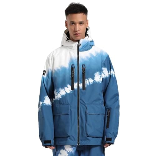 GSOU Men's Waterproof Windproof Insulated Ski Jacket for Snowboarding Winter Sports