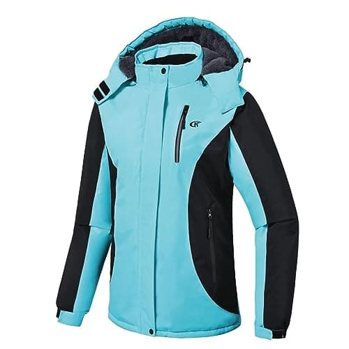 Pdbokew Women's Fleece Hooded Ski Snowboarding Jacket