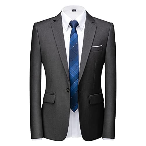 KUDORO Mens 3 Piece Tuxedo Suit Blazer Vest Pants Formal Set