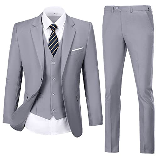 Men's Slim Fit 3-Piece Suit Set for Wedding and Business