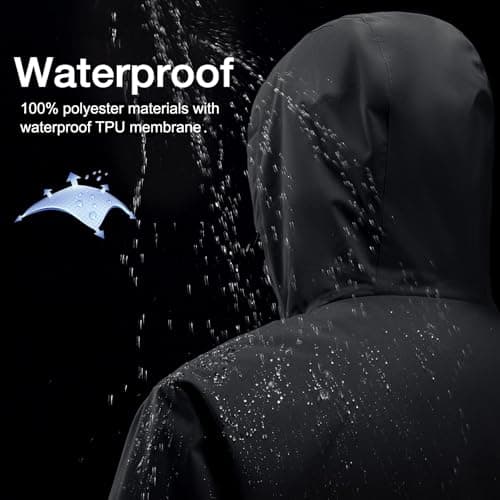 CAMEL CROWN Men's Waterproof Ski Jacket for Winter Hiking Rain Snow