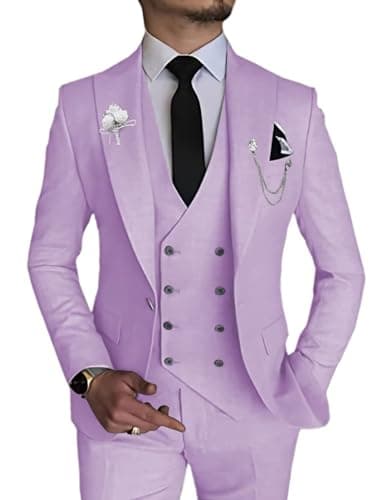 Slim Fit Double Breasted Men's Suit for Wedding and Events