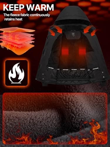 Men's Waterproof Ski Snow Jacket with Hood