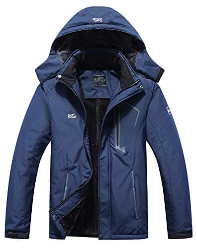 Pooluly Men's Waterproof Winter Jacket