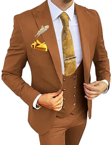 Wangyue 3-Piece Slim Fit Suits for Men