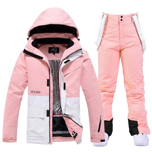 WOWULOVELY Women's Winter Ski Suit with Insulated Snowboarding Jacket and Pants
