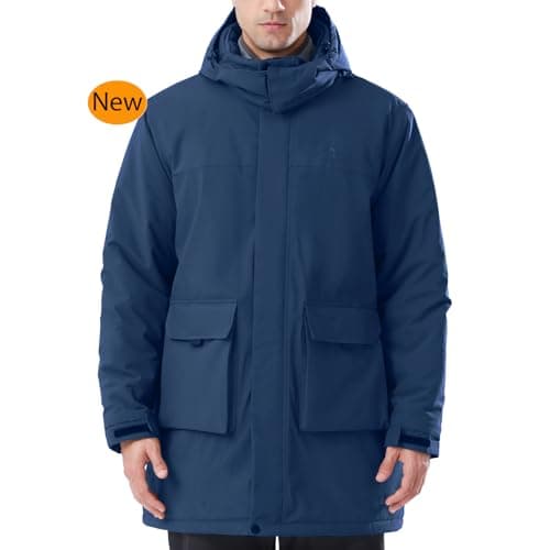 CAMELSPORTS Men's Warm Winter Quilted Puffer Hoodie Jacket