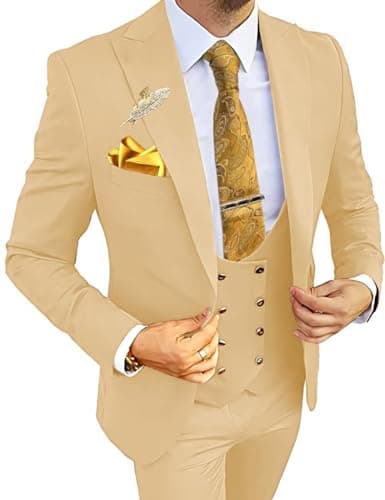 Wangyue 3-Piece Slim Fit Suits for Men