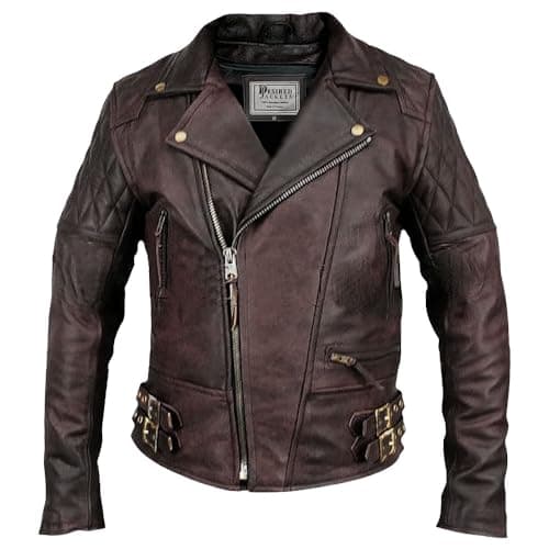 Classic Lambskin Men’s Leather Biker Jacket - Cafe Racer Style