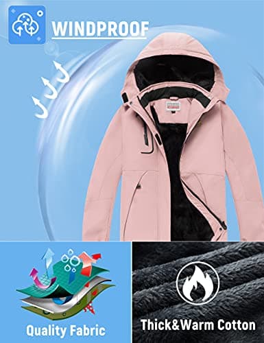Warm Waterproof Ski Jacket for Girls