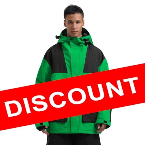 GSOU Men's Warm Snowboard Jacket - Waterproof Winter Snow Coat