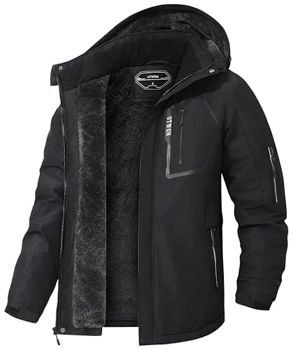 UTWGN Men's Winter Ski Jacket - Warm, Waterproof & Windproof Snow Coat