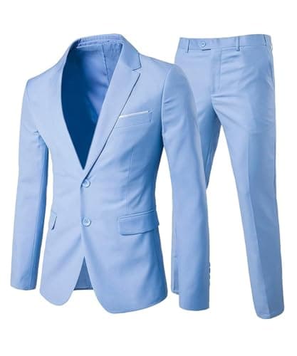 Cloudstyle Men's Slim Fit 2 Piece 2 Button Dress Suit Blazer & Pants Set