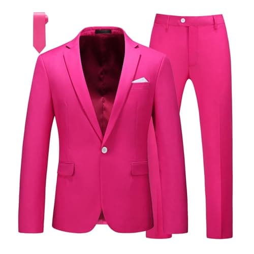 Mogu Men's Slim Fit 2-Piece Tuxedo Suit for Weddings and Formal Events