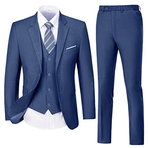 Men's Slim Fit 3-Piece Suit Set for Wedding and Business