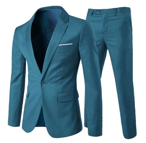Cloudstyle Men's Slim Fit 1 Button Dress Suit