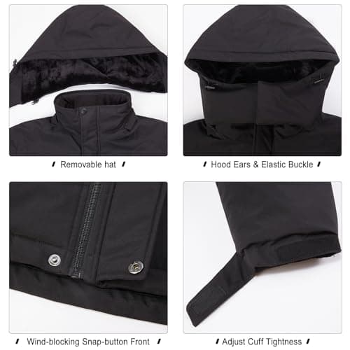 CAMEL CROWN Men's Waterproof Winter Ski Jacket for Snow Outdoor Hiking