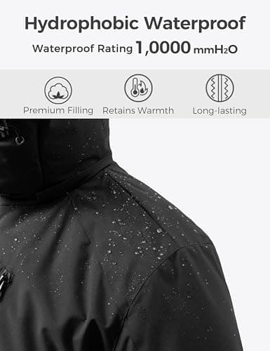 Wantdo Men's Mountain Waterproof Winter Ski Jacket