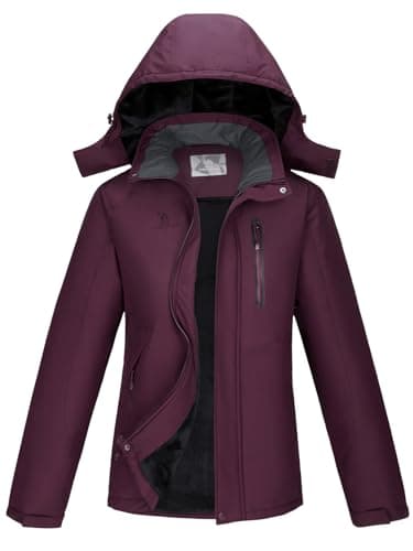 CAMEL CROWN Women's Winter Hooded Ski Jacket
