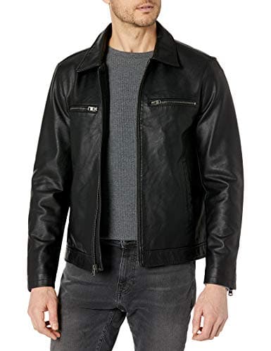 Levi's Men's Faux Leather Laydown Collar Racer Jacket