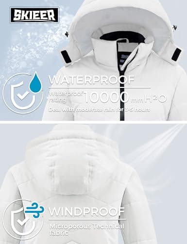 Women's Skiieer Waterproof Winter Snow Coat Warm Hooded Mountain Jacket