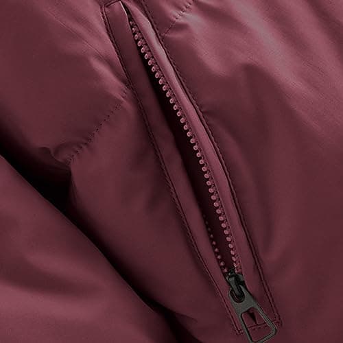 YMADREIG Women's Winter Cropped Down Jacket Zip-Up Padded Coat
