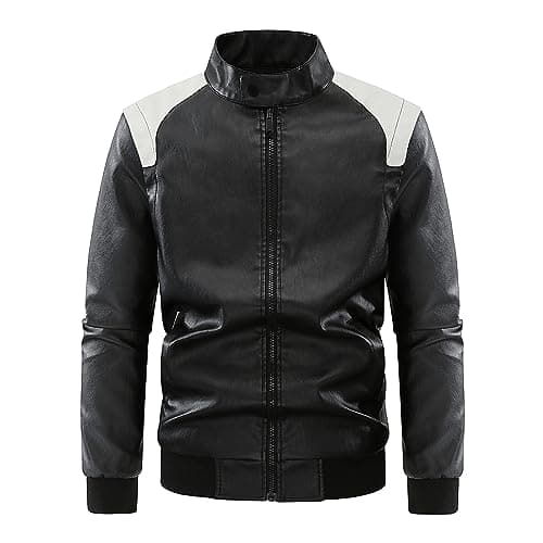 Chuida Mens Lightweight Leather Jacket for Motorcycle Riding and Casual Wear
| Chuida Mens Stand Collar Faux Leather Bomber Jacket Perfect for Summer and Fall
| Chuida Mens Lightweight Leather Jacket - Stylish Stand Collar Design for Motorcyclists