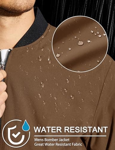 MAGCOMSEN Men's Lightweight Zip Up Windbreaker Coat with Pockets Spring Fall