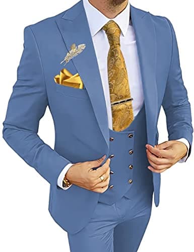 Wangyue 3-Piece Slim Fit Suits for Men