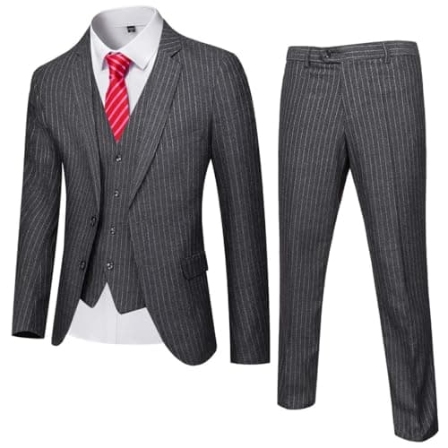 YND Men's Slim Fit 3 Piece Suit Set