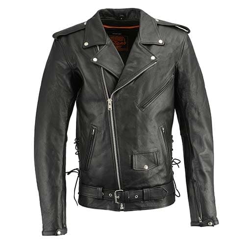 Milwaukee The Legend Classic Black Premium Leather Motorcycle Jacket