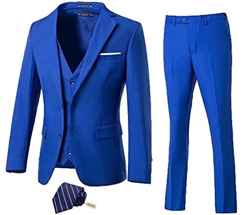 Slim Fit 3-Piece Men's Business Suit for Wedding, Prom, and Business Events