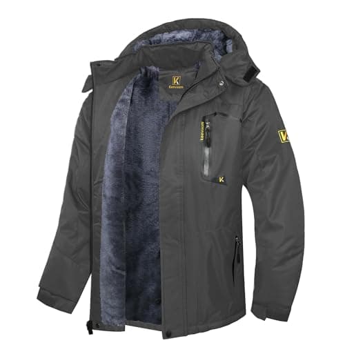 Keevoom Men's Waterproof Snow Jacket: Warm, Windproof, and Hooded for Skiing and Snowboarding