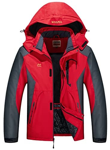 WULFUL Men's Warm Waterproof Ski Jacket