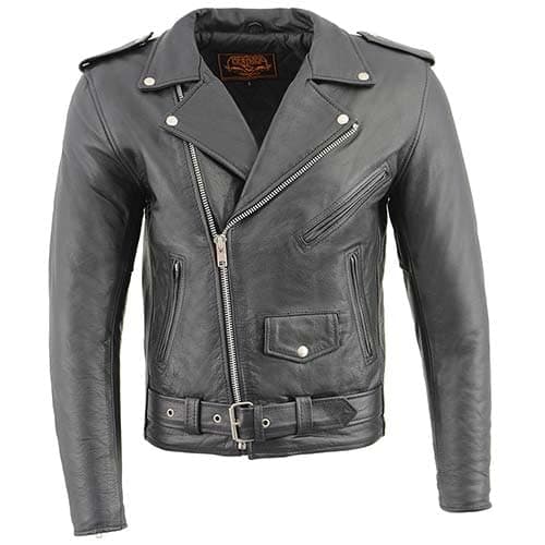 Milwaukee The Legend Classic Black Premium Leather Motorcycle Jacket