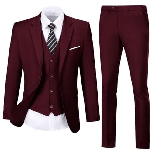 Men's Slim Fit 3-Piece Suit Set for Wedding and Business
